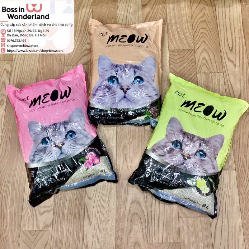 Cát vệ sinh cho mèo cat MEOW siêu vón hút
