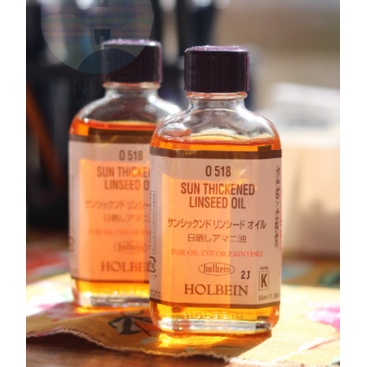 [Dung môi sơn dầu] Dầu lanh đặc Holbein Sun thickened linseed oil - 55ml