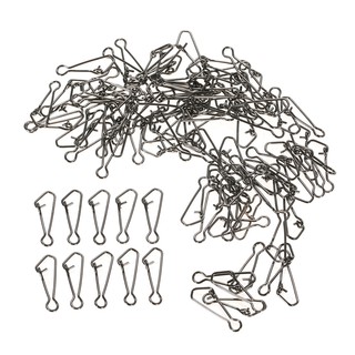 Mysports 100pcs/lot Fishing Hooked Snap Links Fishing Swivel Snap Hook Line Conn