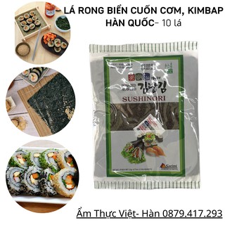 Rong biển Hàn Quốc cuộn cơm (Gimbab) gói 10 lá - Sản xuất tại Hàn Quốc