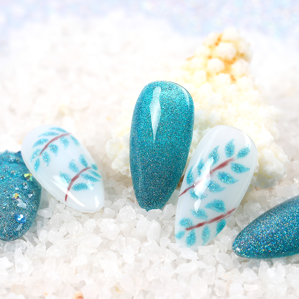 [Hàng mới về] Lọ Nước Sơn Móng Tay Kim Tuyến 6 Màu Tùy Chọn 8ml