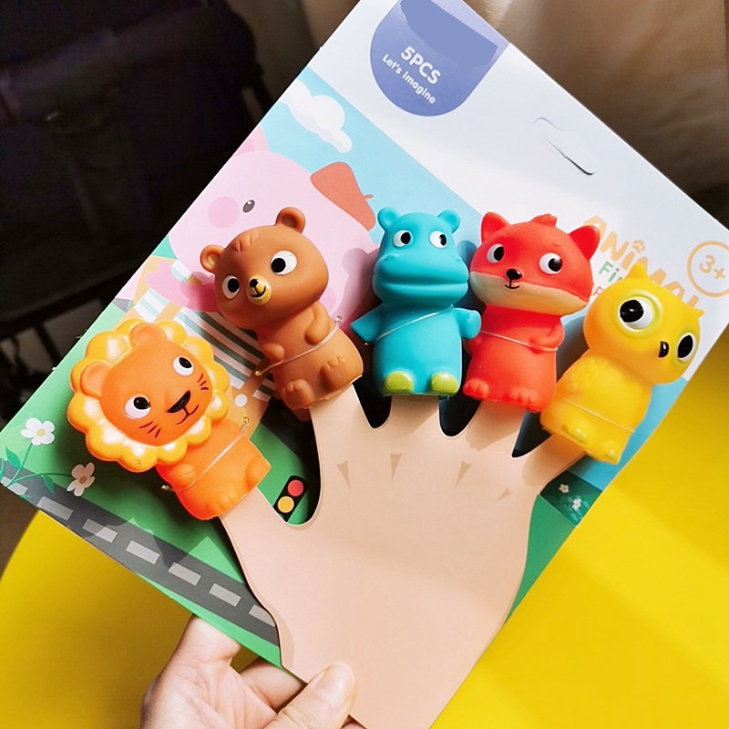 5 Con rối ngón tay hình thú xinh xắn dành cho bé