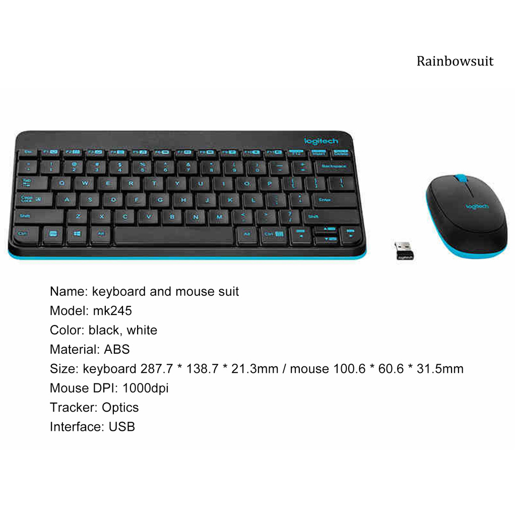 Bộ Bàn Phím Và Chuột Không Dây Cao Cấp Cho Logitech Mk245