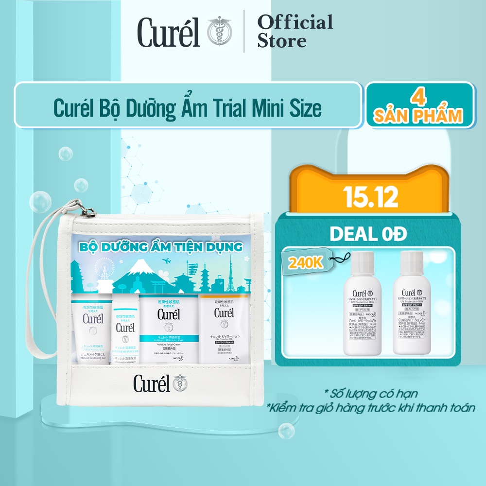 Bộ Dưỡng Ẩm Curél Trial Mini Size 4 sản phẩm