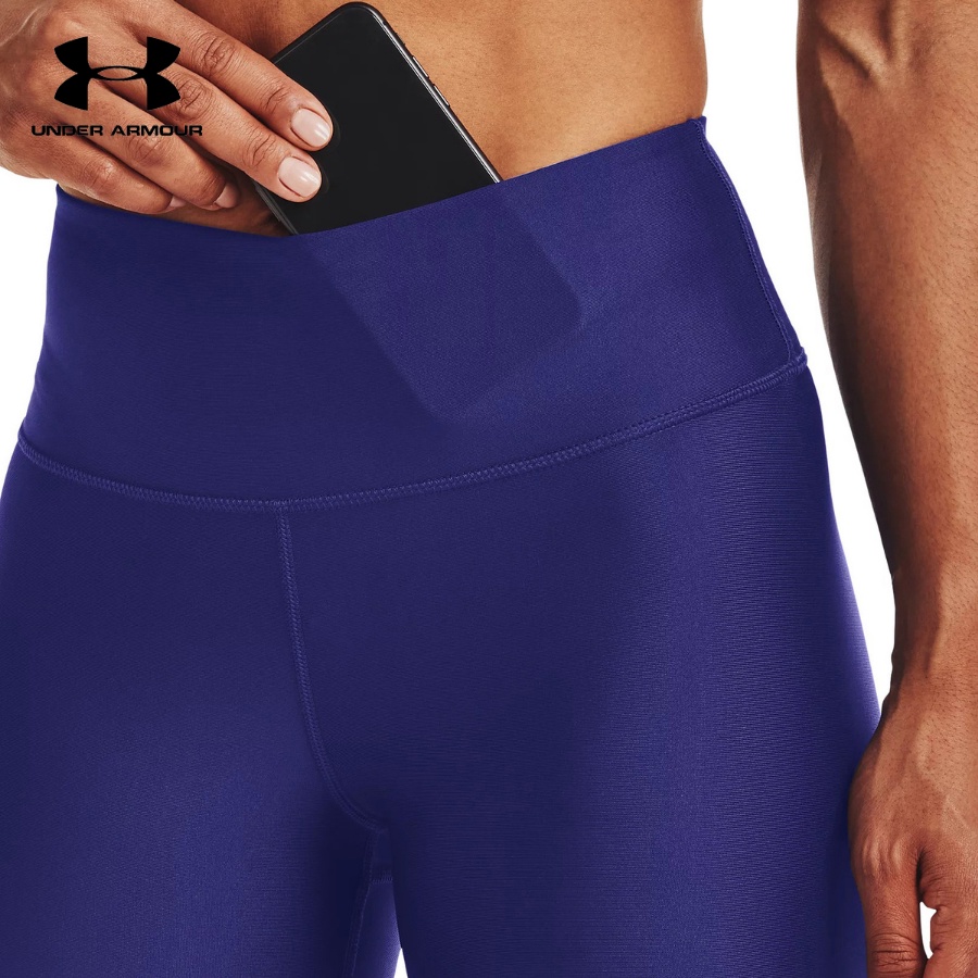 Quần legging thể thao nữ Under Armour HeatGear® Armour No-Slip Waistband Graphic Ankle - 1361013-415