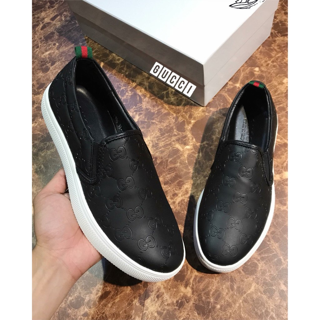 Giày nam slipon vân chìm [Ảnh thật]