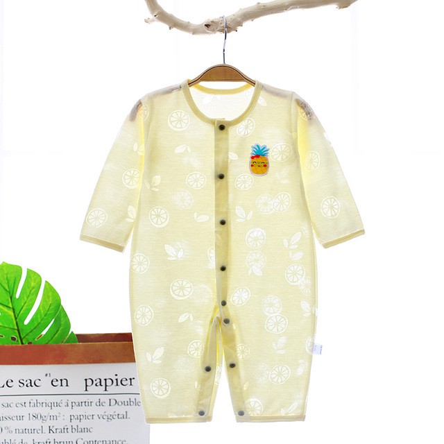 Body dài tay Bobysuit cotton dài tay mỏng mát nằm điều hòa mặc hè thu cho bé Mẫu mới 2020 Mã ShL12