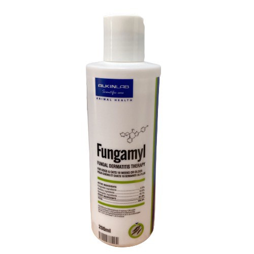 [Chính hãng Alkin] FR009 - Dầu tắm ủ Fungamyl trị viêm da nấm, vảy gầu cho chó mèo 200ml