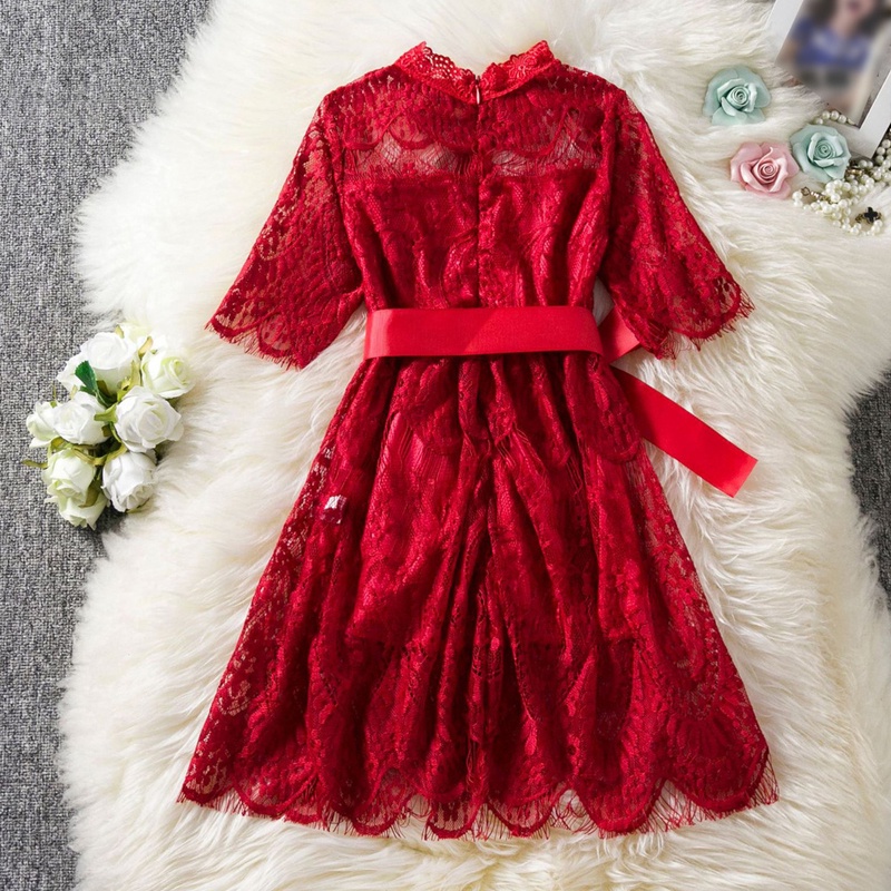 Đầm Phối Ren Đáng Yêu Thời Trang Cho Bé Gái akku