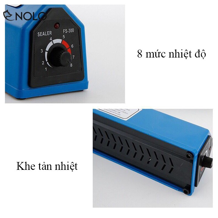 Máy Hàn Miệng Túi, Nilong Chuyên Dụng Model P300 Chất Liệu Hợp Kim Chiều Dài Đường Ép 30cm Dùng Điện 220V