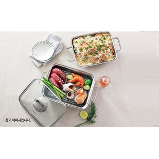 BỘ 2 CHẢO CHỮ NHẬT 22.9CM VÀ VỈ COOKEVER