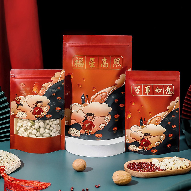 Túi zip đựng bánh kẹo cho năm mới