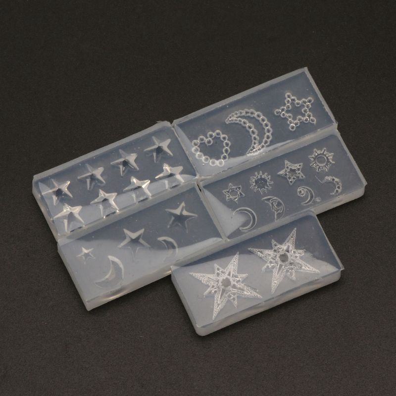 ✿INF✿ 5Pcs Mini Moon Star Sun Resin Mold Astral Planet Jewelry Fillings Silicone Mold