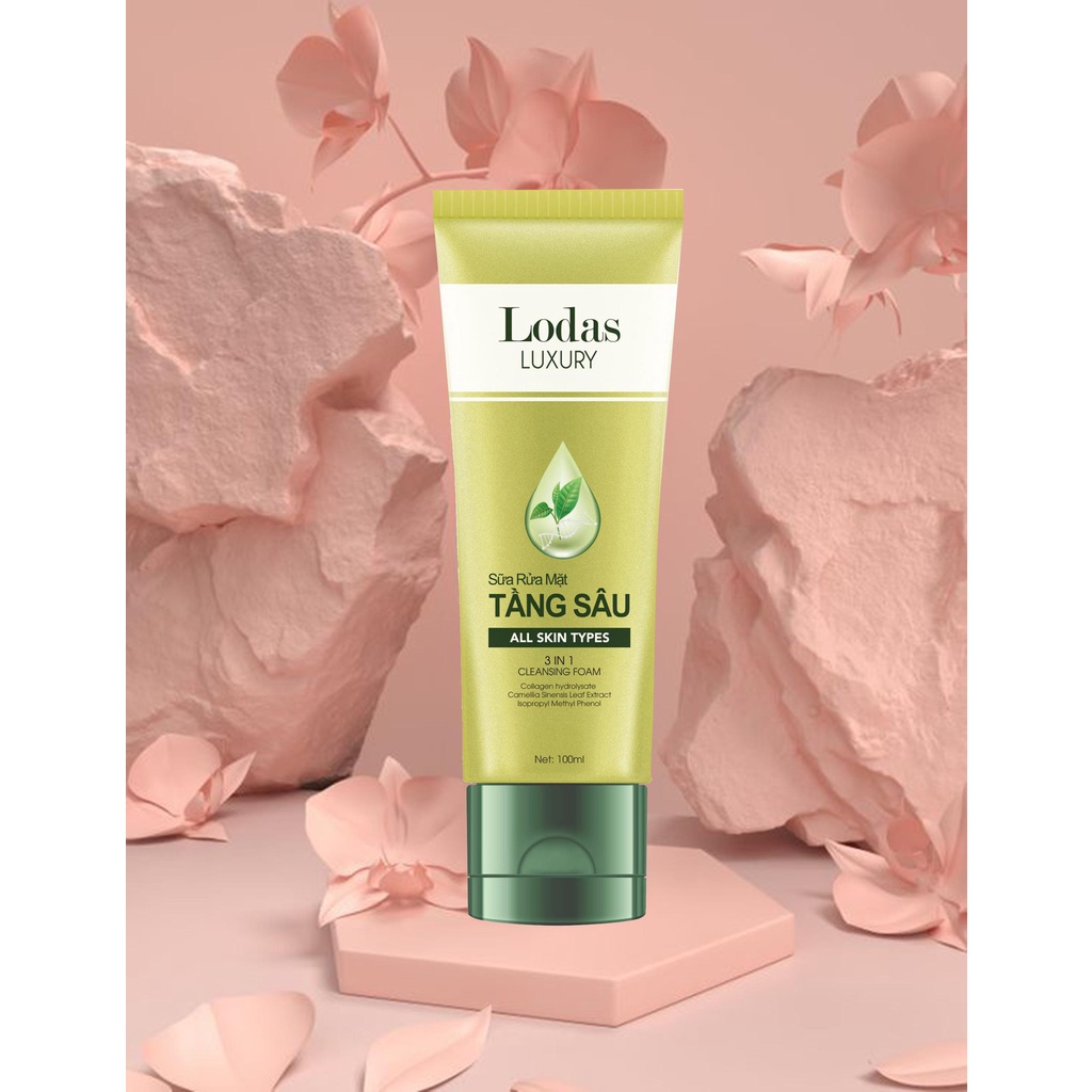 Combo Huyết thanh tơ tầm - Serum Lodas Skin Kết Hợp Sữa rữa mặt tầng sâu | BigBuy360 - bigbuy360.vn