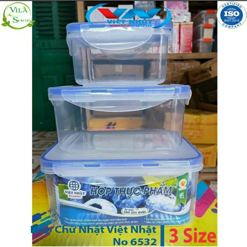 HỘP ĐỰNG THỰC PHẨM, BỘ HỘP ĐỰNG THỰC PHẨM CHỮ NHẬT 6532