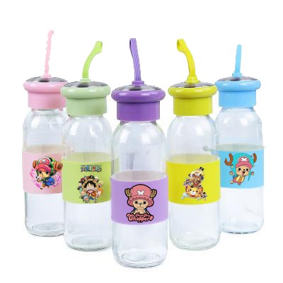 Bình nước chopper one piece da pu BNPI11 chai nước dễ thương 420ml