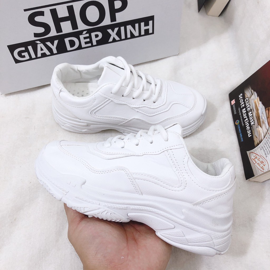 [Mã WAST10K giảm 10K đơn từ 50k] Bata nữ trắng trơn đế cao 3cm ( CÓ CLIP) | BigBuy360 - bigbuy360.vn