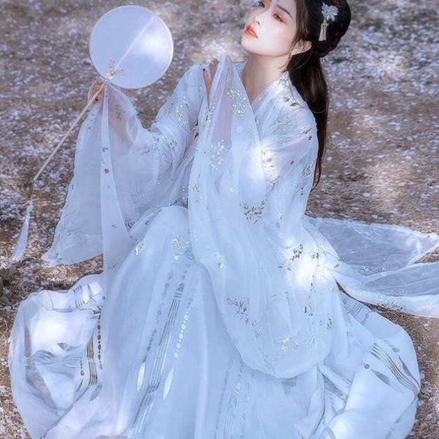 🌺  Hán phục Vân Hạc kèm áo choàng thắt ngực 3 màu