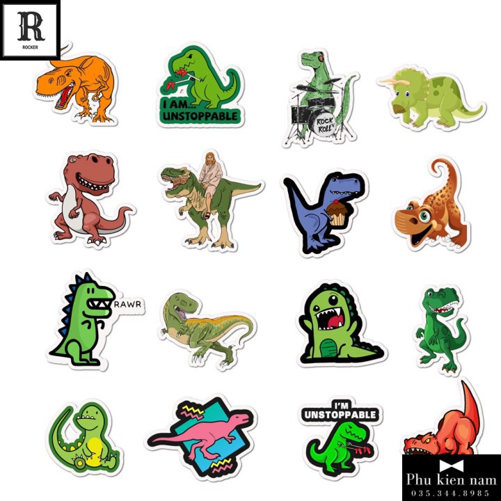 Sticker PVC Chống nước Hình dán Trang Trí Mũ Vali Laptop Điện thoại Xe Tường ST043