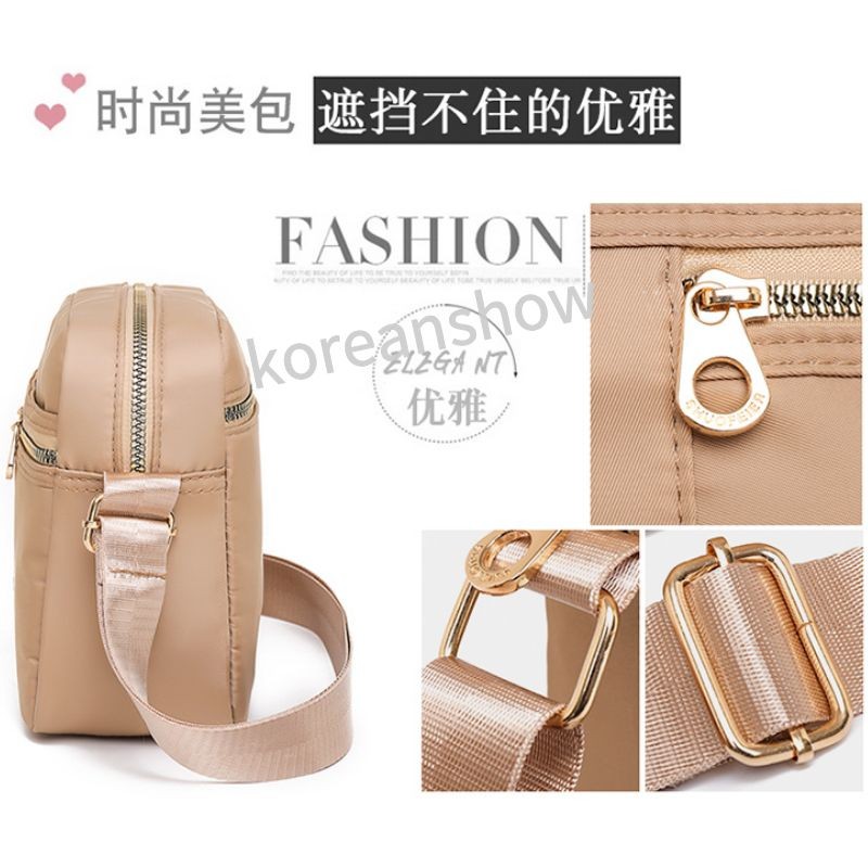 Túi Xách Nữ Đẹp Túi Đeo Chéo Màu Đen Nhiều Ngăn Thời Trang Hàn Quốc Cho Nữ-71