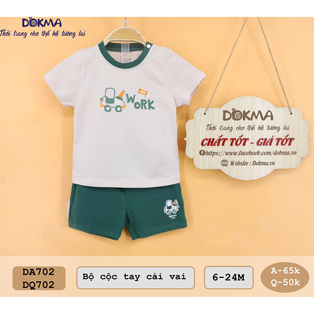 Bộ cộc tay bé trai Dokma DB702