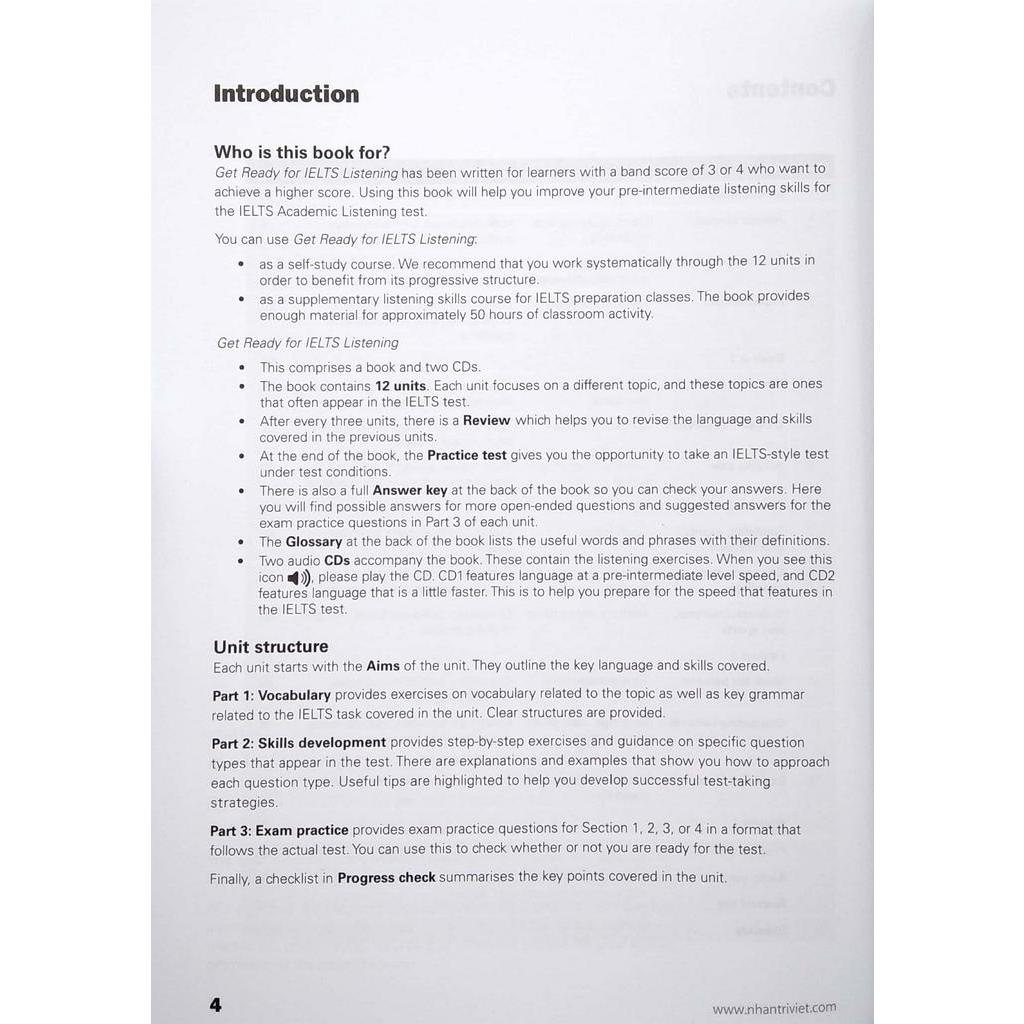 Sách Collins Get Ready For Ielts Listening (Pre - Intermediate A2+)