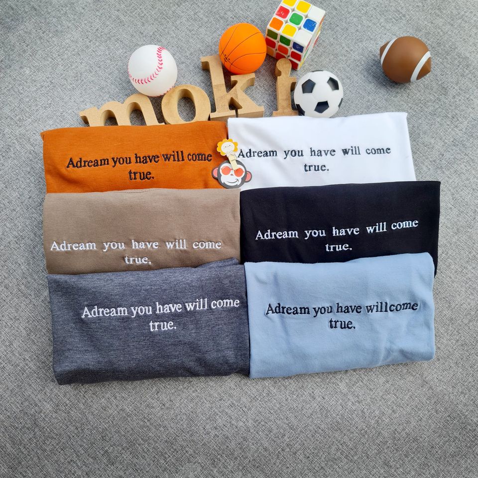 Áo phông áo thun nam nữ tay lỡ from rộng freesize chất cotton thoáng mát chữ thêu đơn giản nam nữ Adream