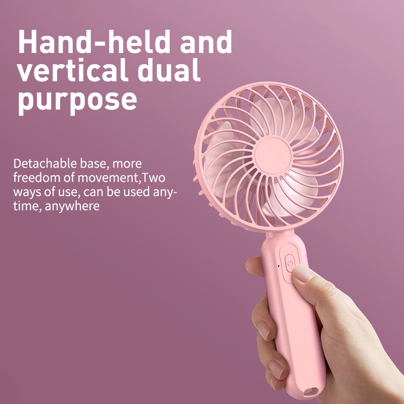 Mini Fan Có Giá Đỡ Tiết Kiệm Năng Lượng Có 3 Cánh Quạt Với 3 Cấp Độ Gió Nhỏ Gọn Xinh Xắn Nhiều Màu Sắc Quạt nhỏ cầm tay