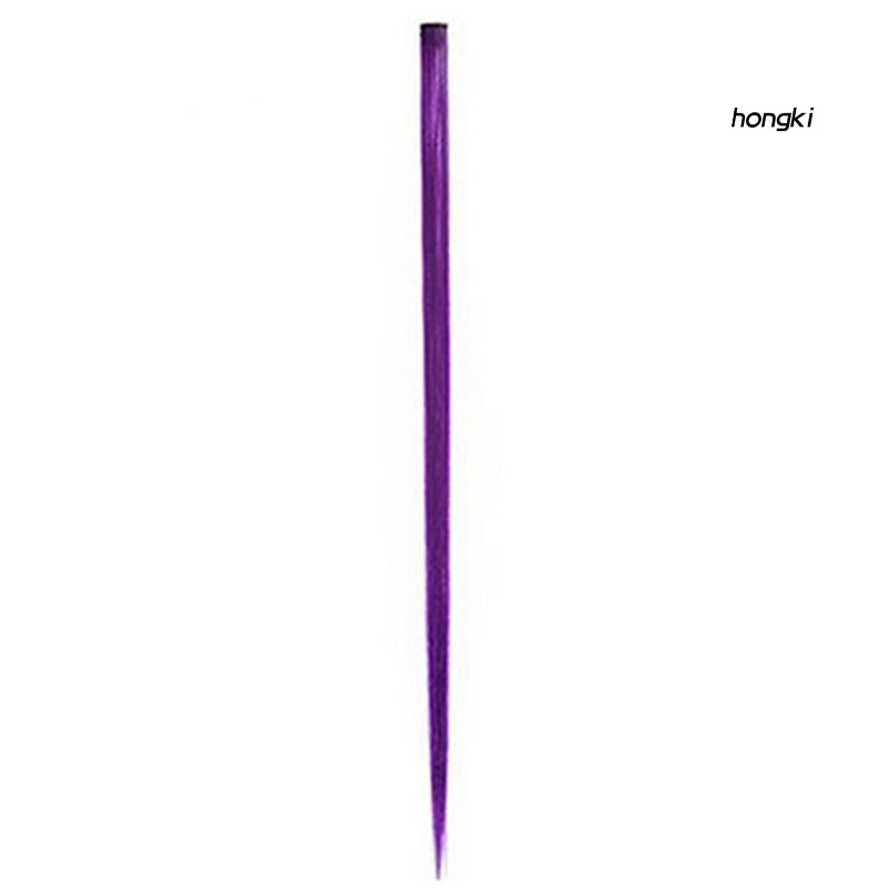 Tóc giả nối dài thẳng nhiều màu sắc bằng sợi tổng hợp cho nữ