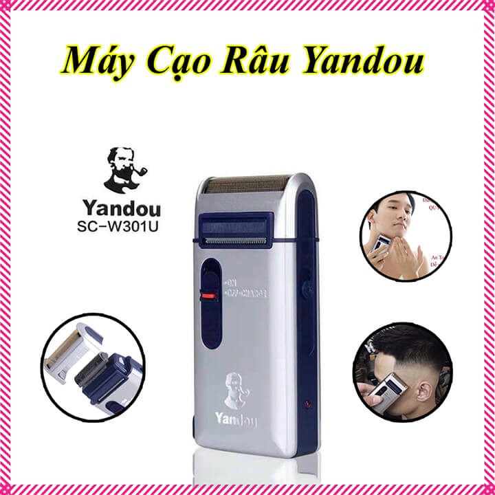 Máy cạo râu nam cao cấp Yandou SC W301U sạc pin, dao cạo râu khô đa năng
