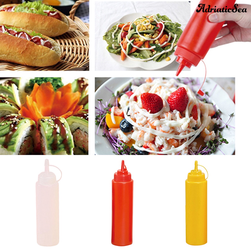Bình Nhựa PE Dạng Bóp Đựng Nước Sốt Chống Bụi Gọn Nhẹ Có Thể Bóp Cho Nhà Bếp
