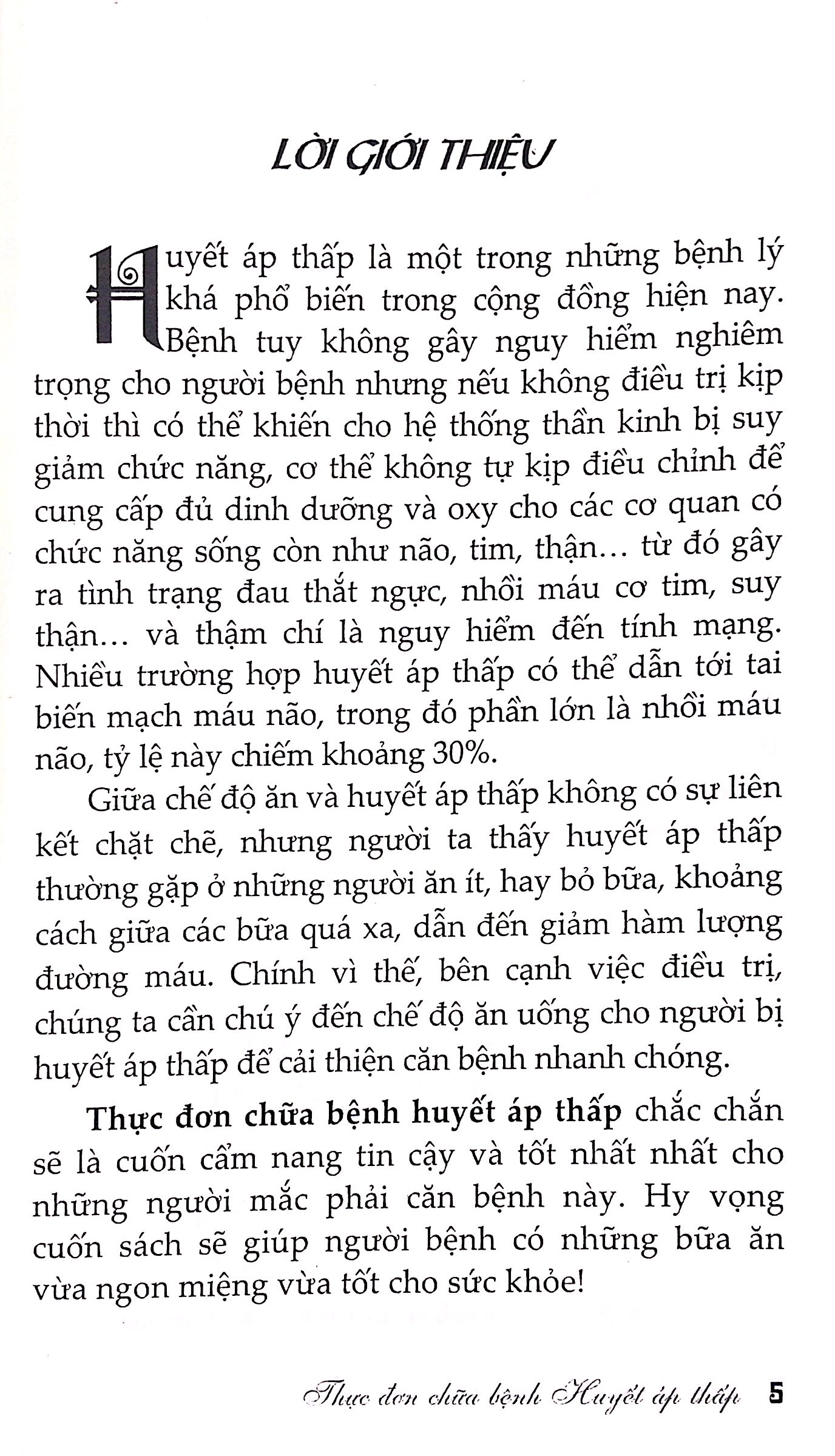 Sách Thực Đơn Chữa Bệnh Huyết Áp Thấp