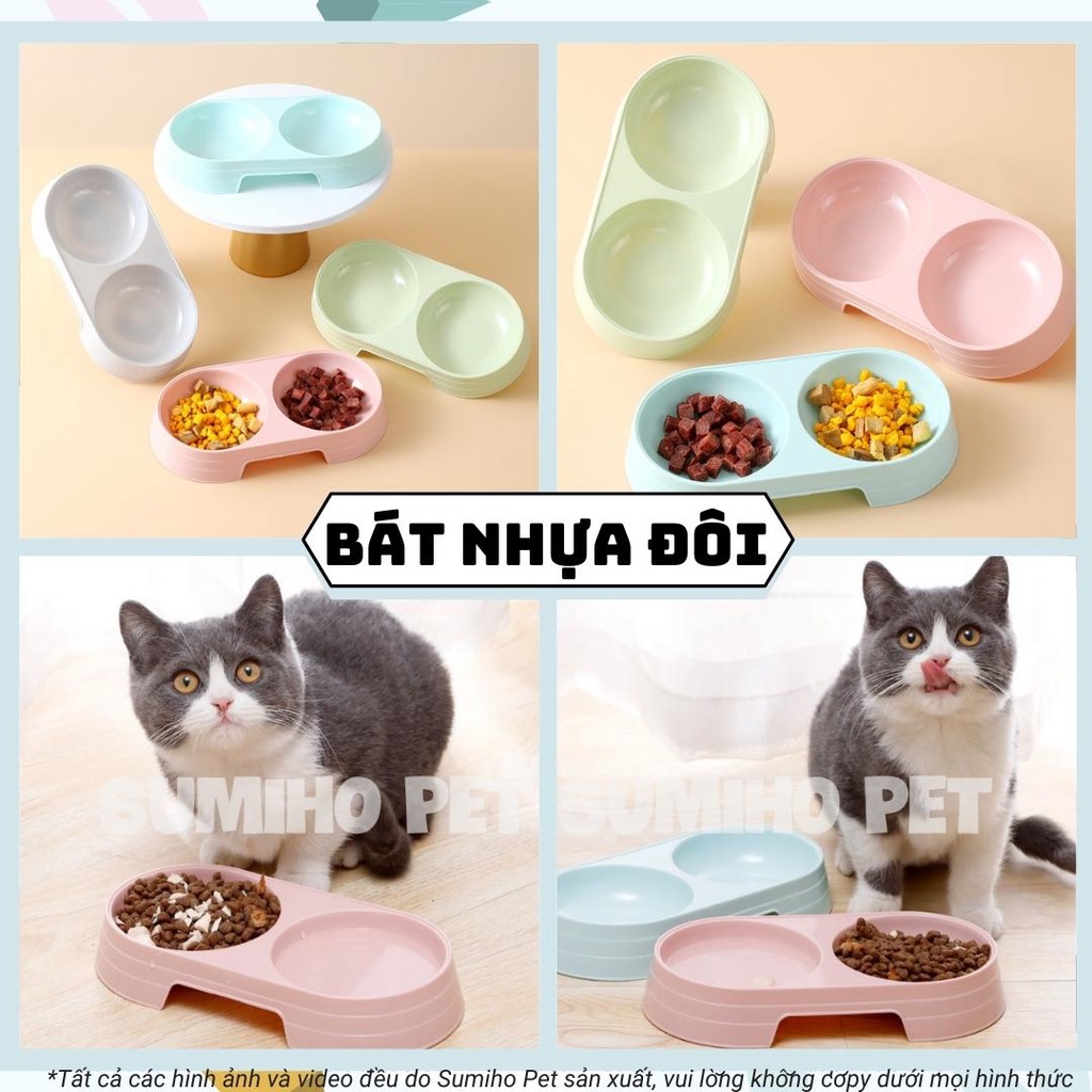 Bát ăn và nước uống cho thú cưng Sumiho chất liệu lúa mạch thân thiện môi trường