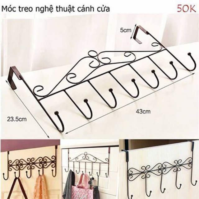 Móc treo đa năng sau cửa (7 móc )