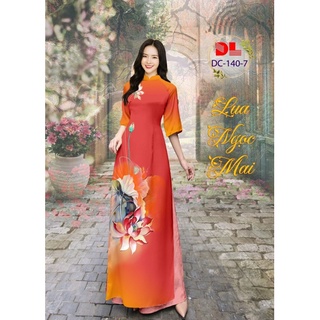 Vải áo dài hoa sen