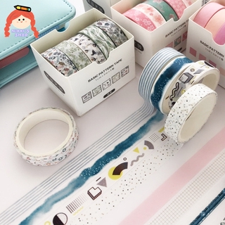 NIKKI Bộ 5 Băng Dính Washi Trang Trí Xinh Xắn