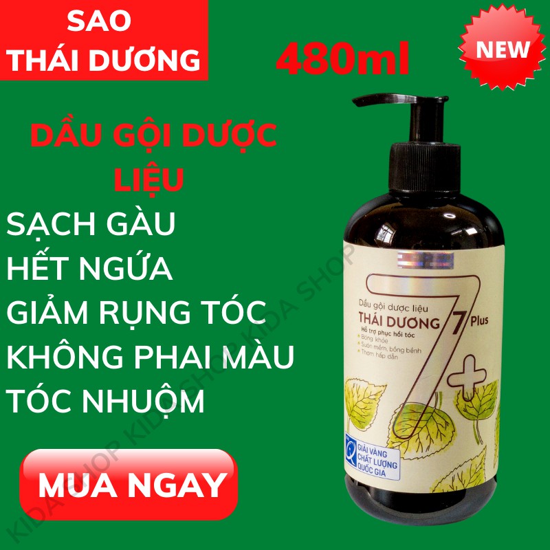 Dầu gội đầu dược liệu thảo dược thiên nhiên THÁI DƯƠNG 7 Plus dưỡng tóc phục hồi chân tóc da đầu ngăn rụng tóc