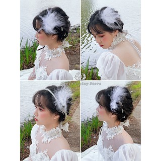 [CÓ SẴN] Cài tóc lông vũ mềm