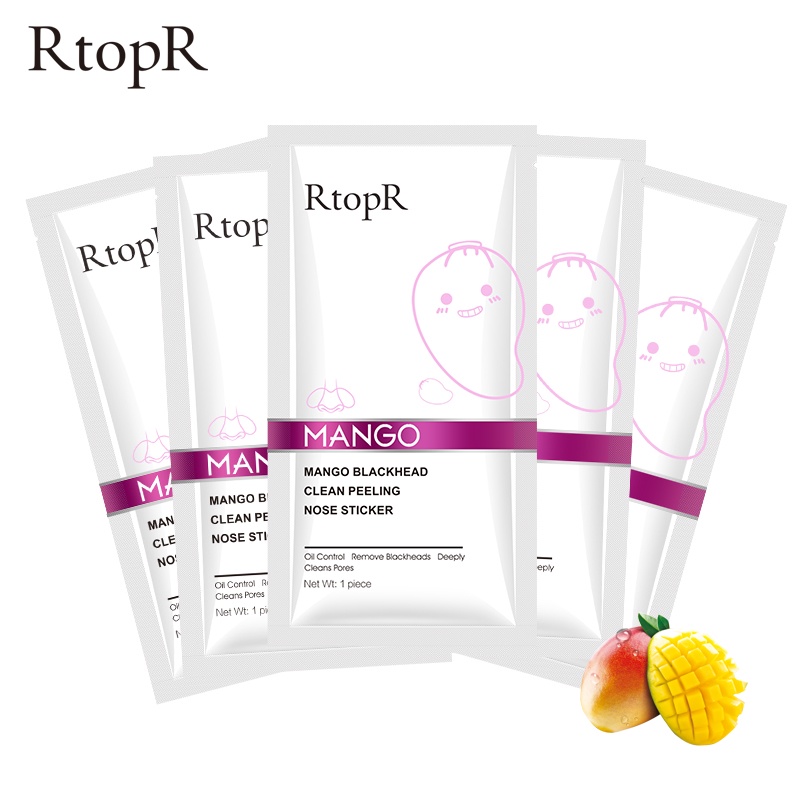 Miếng dán lột mụn RtopR làm sạch sâu hỗ trợ giảm mụn đầu đen cho vùng mũi 2g / miếng