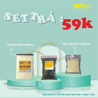 Set Nguyên Liệu Lục Trà Sữa 59k