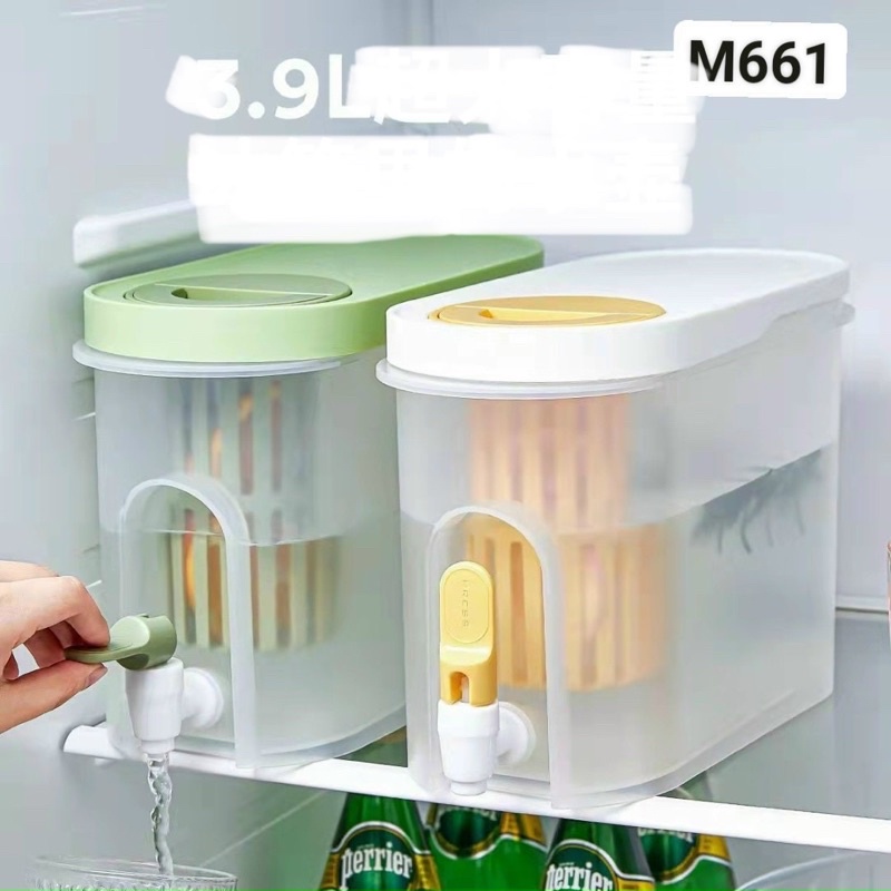 BÌNH NƯỚC ĐỂ TỦ LẠNH CÓ VÒI MẪU MỚI DUNG TÍCH 3,9lit CÓ GIỎ CHỨA QUẢ CỰC TIỆN DỤNG.minh
