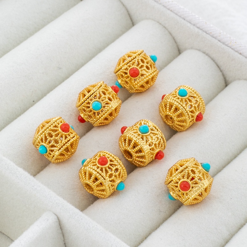 Hạt Xâu Làm Trang Sức Bằng Đồng 18K 9*10mm diy