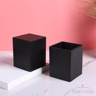 Cốc da vuông đựng cọ trang điểm