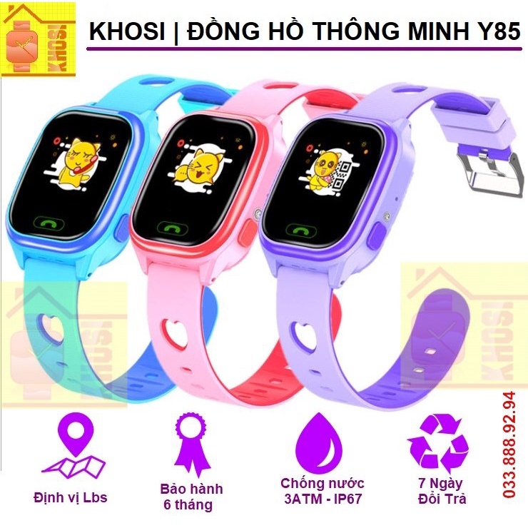 Đồng Hồ Thông Minh Trẻ Em Chống Nước Y85- Bản Tiếng Việt- Pin Khỏe Giá Siêu Rẻ
