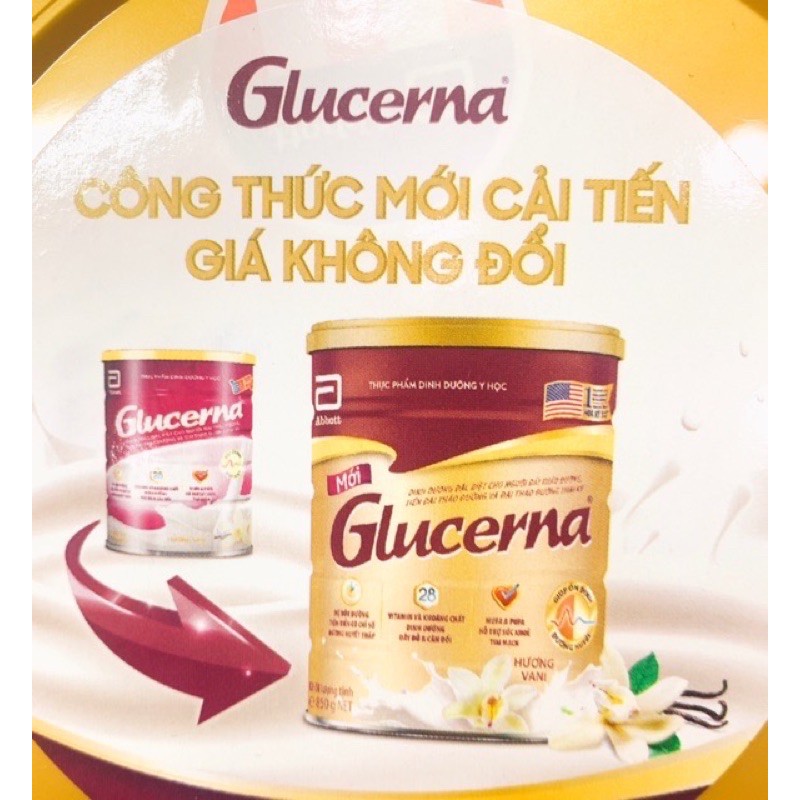 1 hộp Sữa bột Glucerna 850g ( Mẫu Mới date tháng 02/2022 )