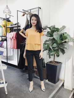 ✨[ ẢNH THẬT ] ÁO SƠ MI BABYDOLL 2 TẦNG CHẤT VOAN LỤA