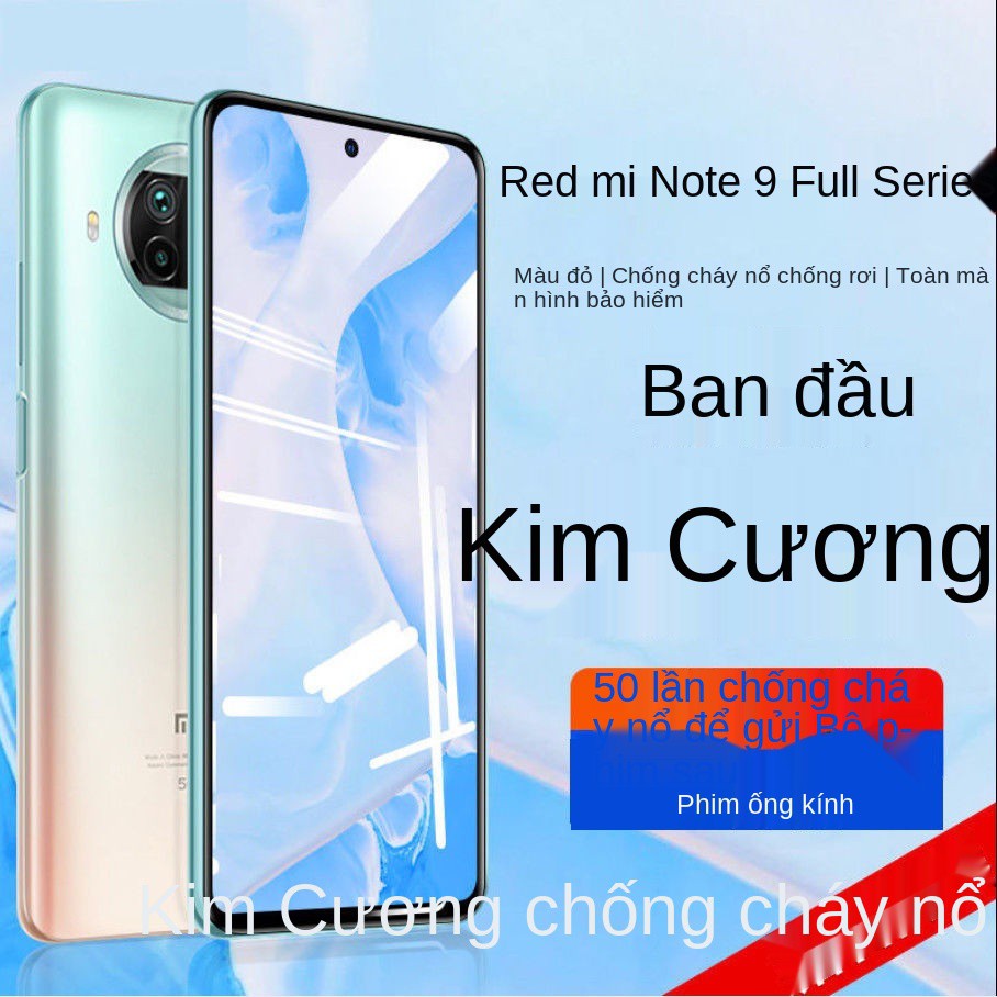 Dán film cường lực Redmi note9pro full màn hình điện thoại Xiaomi Redmi Note9 chống rơi Màng bảo vệ phiên bản 4G Blu-ray