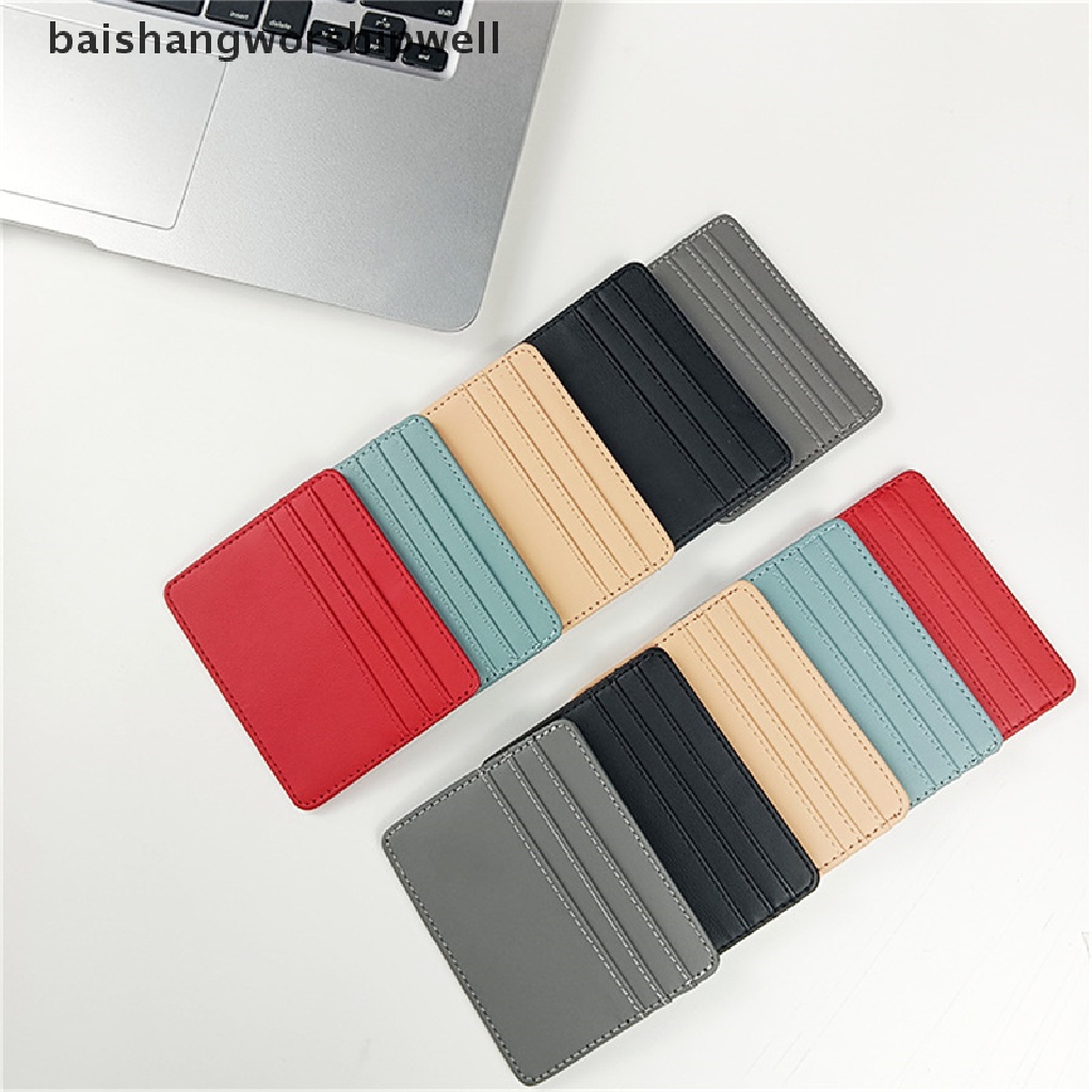 Card holder da PU nhiều ngăn đựng thẻ dành cho nam và nữ