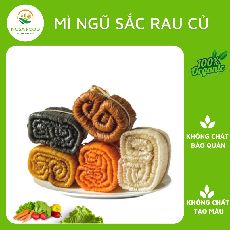 Mì ngũ sắc rau củ số 1 Việt Nam, Mì chũ rau củ tự nhiên 1kg Orgafood, đặc sản Bắc Giang | BigBuy360 - bigbuy360.vn