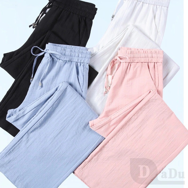 Daduhey Quần ống rộng phong cách trẻ trung cho nữ size S-3Xl